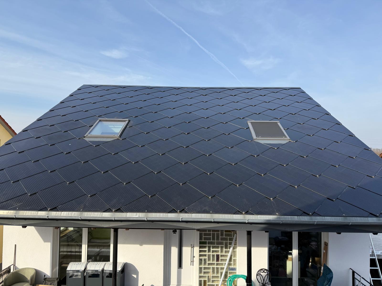 Dach nach der Installation